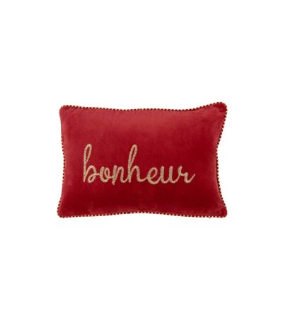 Coussin Déco Bonheur Ellis 30x45cm Rouge