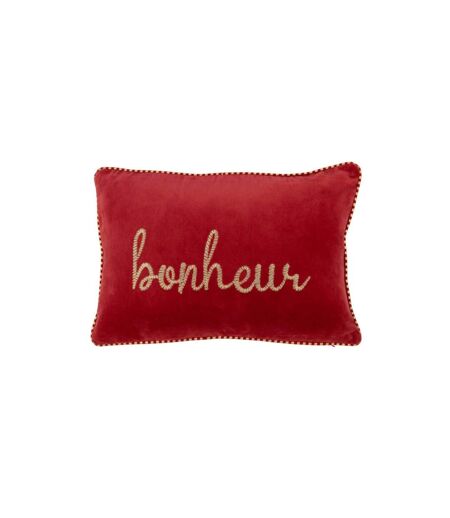 Coussin Déco Bonheur Ellis 30x45cm Rouge