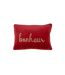 Coussin Déco Bonheur Ellis 30x45cm Rouge-1