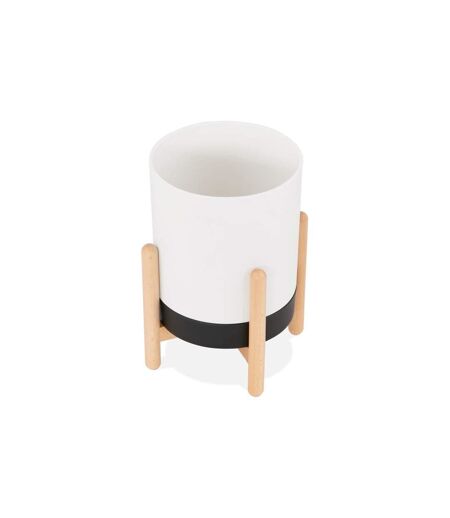 Cache-Pot Design Jonea 33cm Blanc & Noir