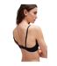 Womens/ladies V Neck Spaghetti Strap Sports Bra Black Boss-3