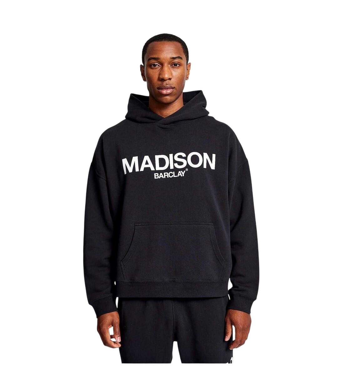 Sweat À Capuche Homme Noir Madison Barclay-2