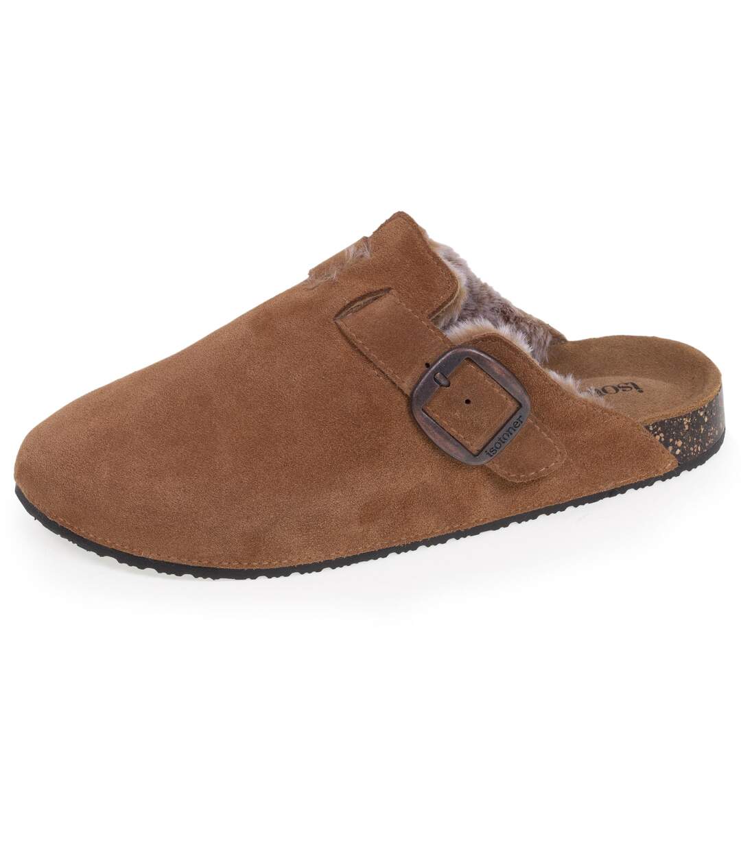 Isotoner Mules femme tout en cuir, ultra confortables, légères et très tendance-1