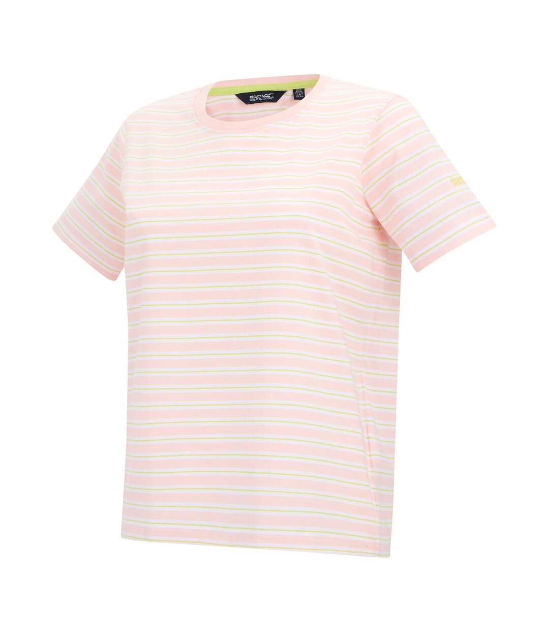 T-shirt Motif/style Rayé Bayletta Femme Rose Brumeux Regatta-4