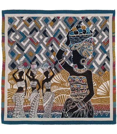 Carré jacquard KUBA motif africain