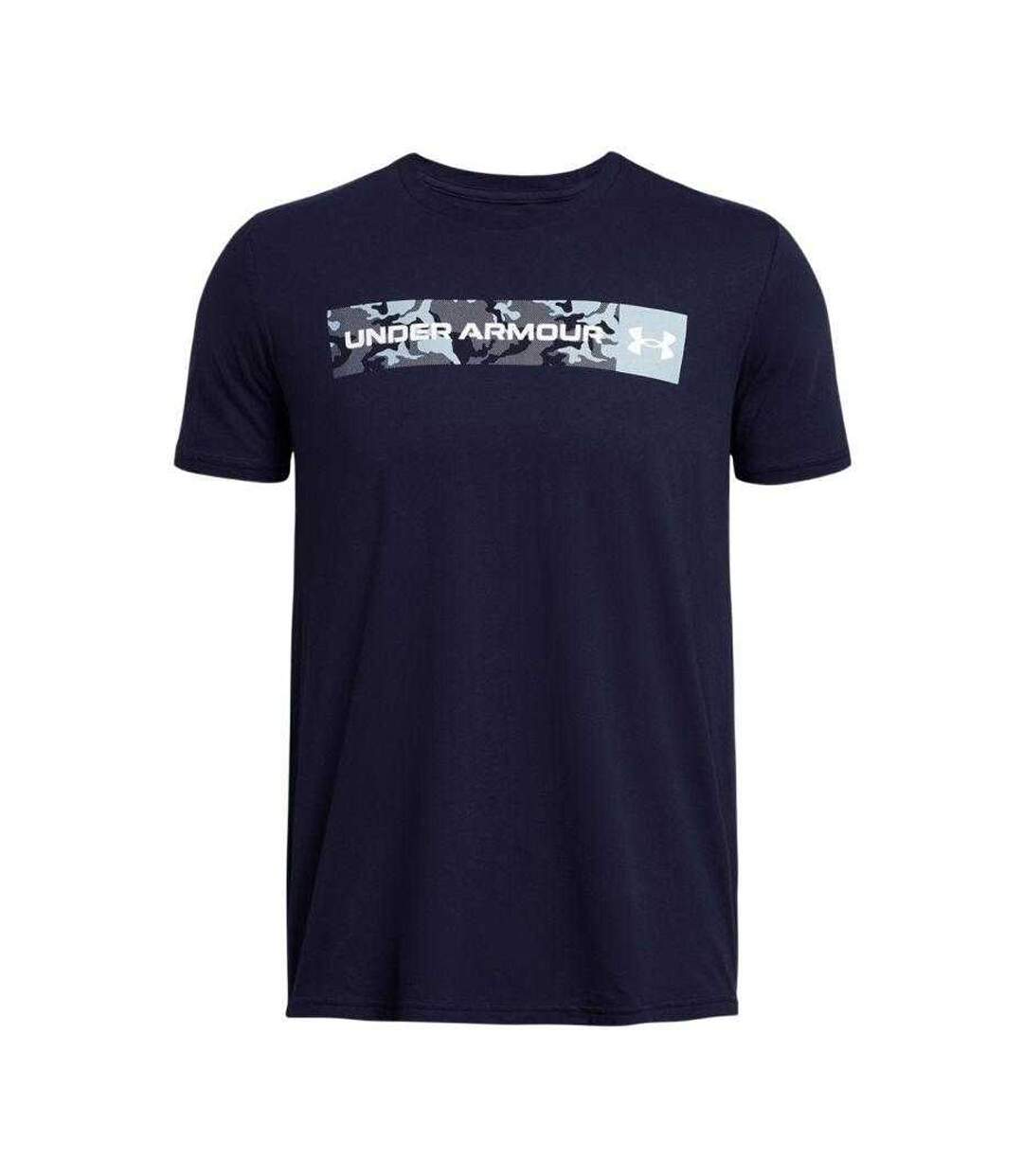 T-shirt Style Camouflage Et Rayure Homme Bleu Marine Under Armour-2