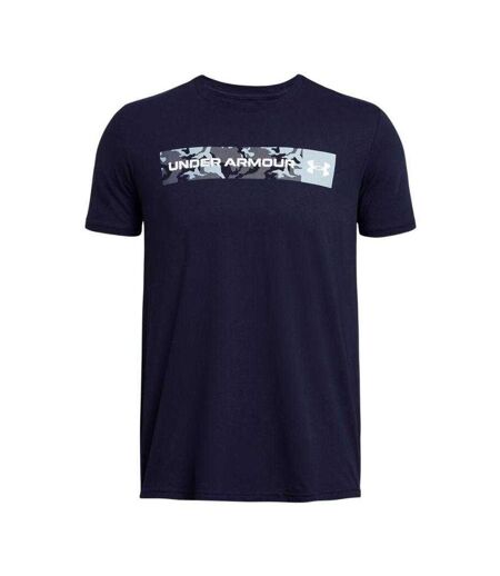 T-shirt Style Camouflage Et Rayure Homme Bleu Marine Under Armour