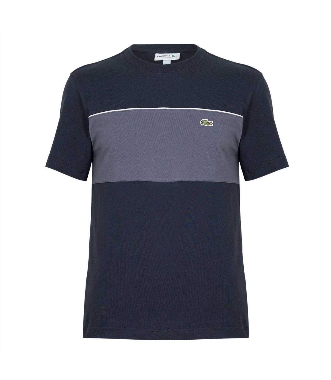 T-shirt Motif/style Blocs De Couleurs Homme Noir Lacoste-1