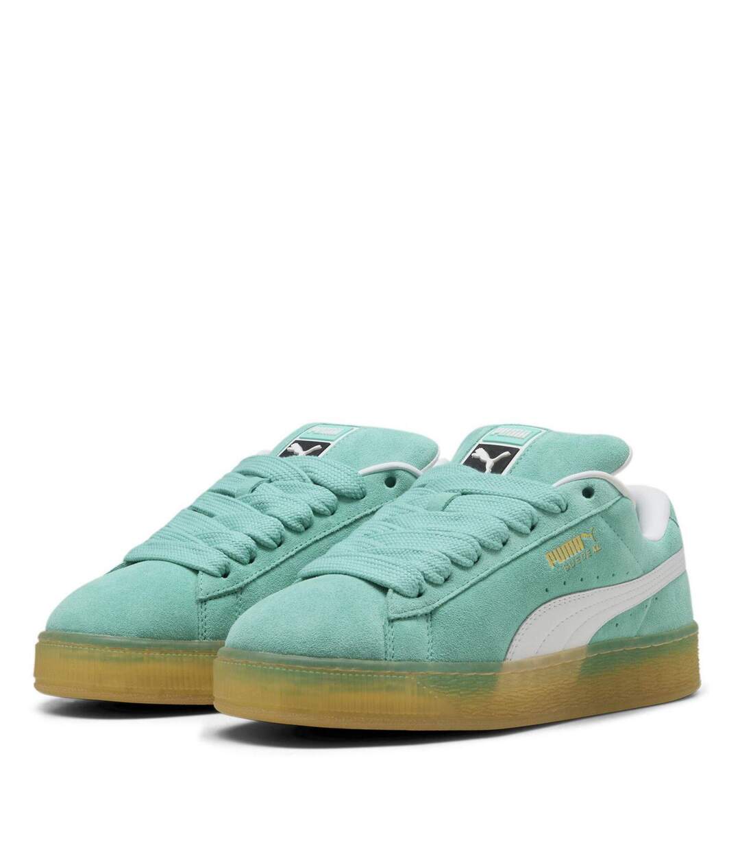 Mens Xl Suede Trainers Aqua White Puma-1