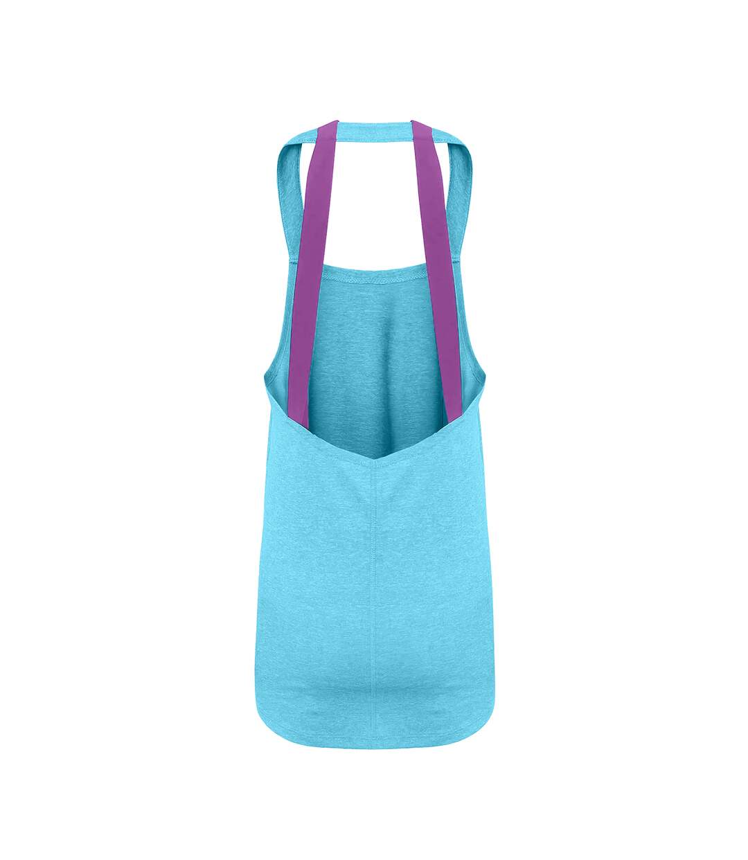 Débardeur double bretelles femme turquoise chiné Tri Dri-2