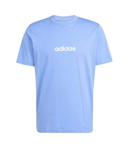 T-shirt Motif/style Linéaire Essentials Homme Bleu Blanc Adidas