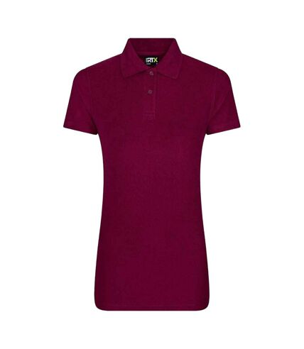 Womens/ladies polo shirt burgundy PRO RTX