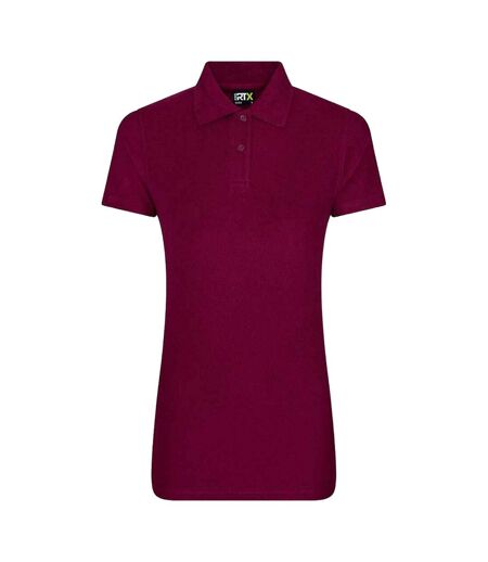 Womens/ladies polo shirt burgundy PRO RTX