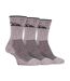 3 Pack Ladies Cushion Sole Outdoor Cotton Rich Hiking Socks-1