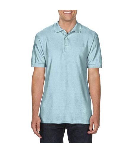 Gildan Mens Premium Cotton Sport Double Pique Polo Shirt (Chambray)