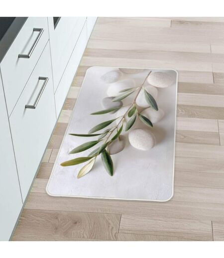 Tapis Imprimé Corfou 45x75cm Blanc