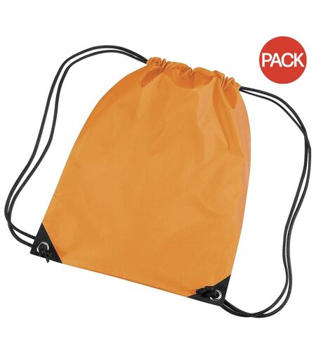 Lot de 2  Sac de gym 11 litres taille unique orange fluo Bagbase