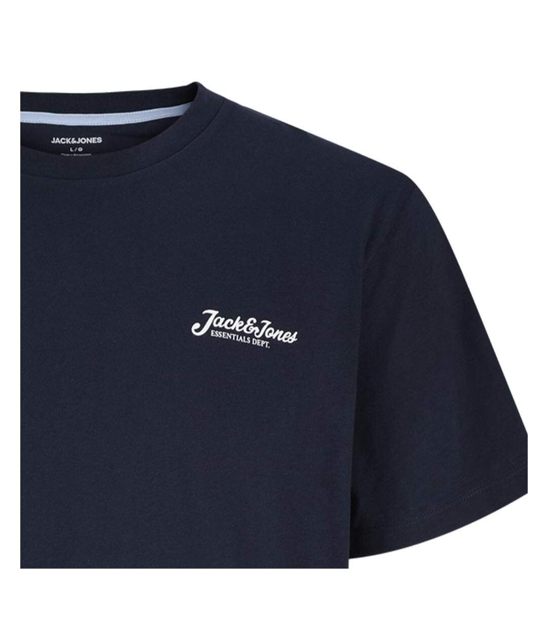 T-Shirt marine homme jack & jones beau-2