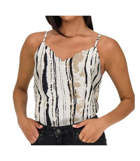 Top noir/beige femme jdy troya - l