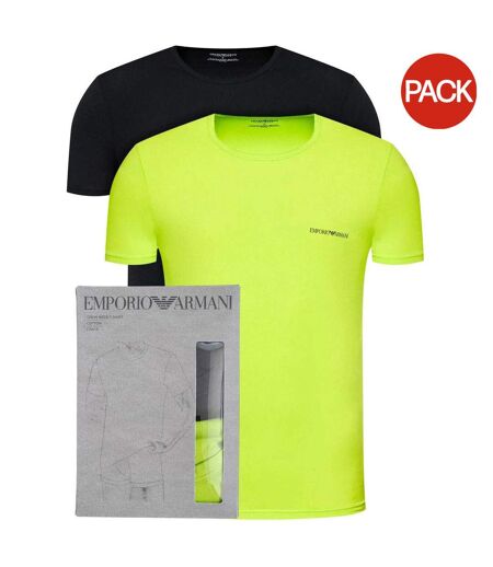 T-shirts Homme Citron Vert Noir Emporio Armani