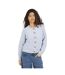 Womens/ladies Lawson Knitted Crew Neck Raglan Cardigan Blue Brave Soul-1