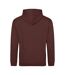 Sweat À Capuche College Adulte Marron Chocolat Awdis-2