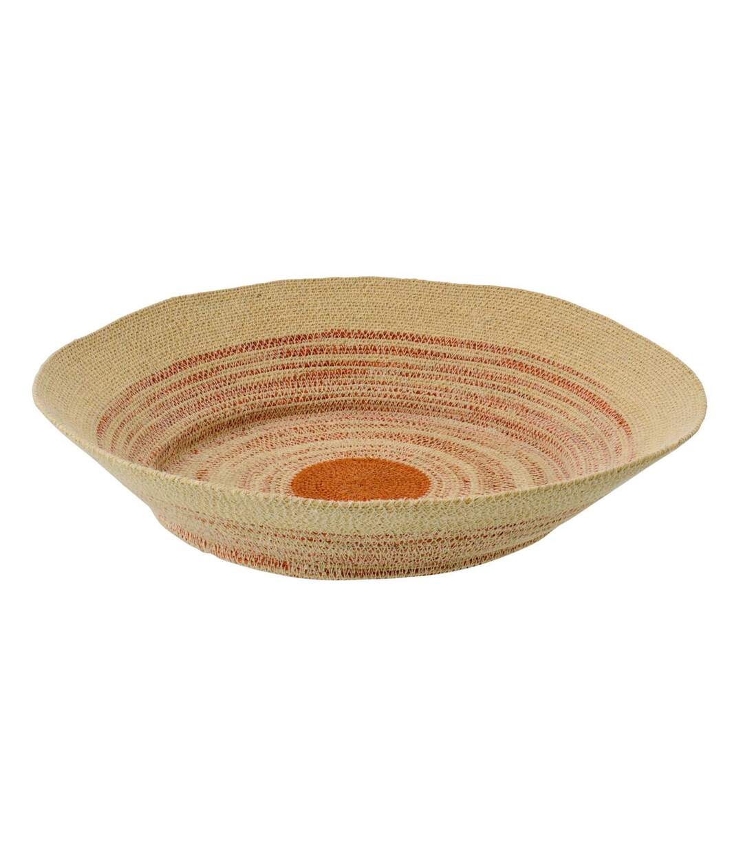 Coupelle Déco en Jonc Galene 52cm Naturel & Orange-1
