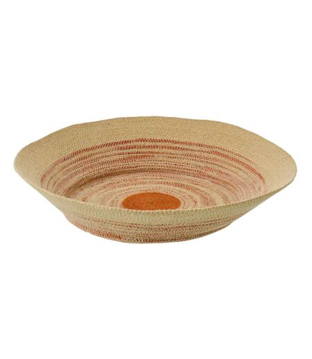 Coupelle Déco en Jonc Galene 52cm Naturel & Orange