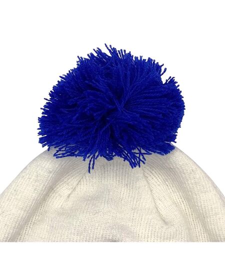 Unisex Adult Leeds Bobble Hat White Fan Originals