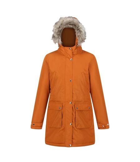 Womens/ladies Voltera Heated Waterproof Jacket Burnt Copper Regatta