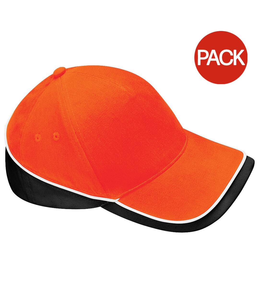 Lot de 2  casquettes de sport adulte orange/noir/blanc Beechfiel-1