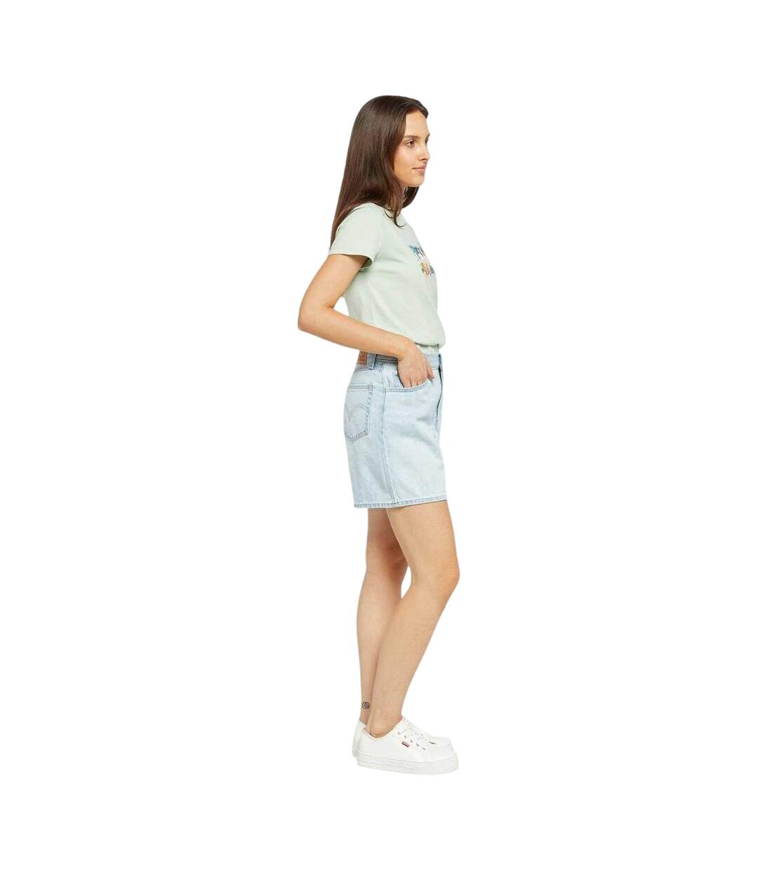 Short Luxury Femme Bleu Denim Levis-4