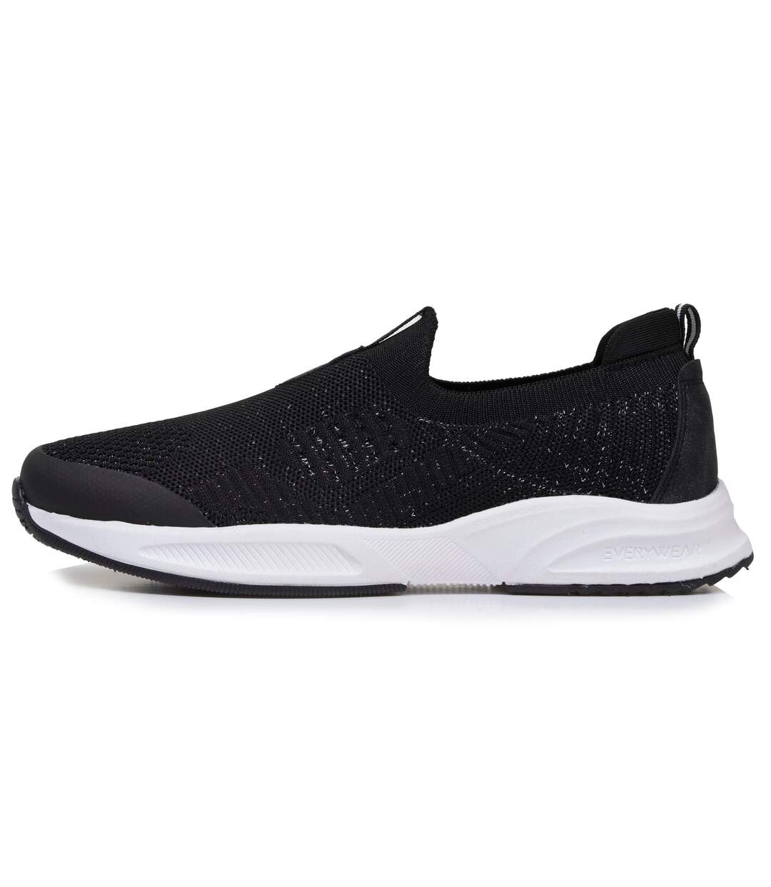 Isotoner Baskets femme maille lurex, slip on, confortable, souple et légères, avec lacets-4