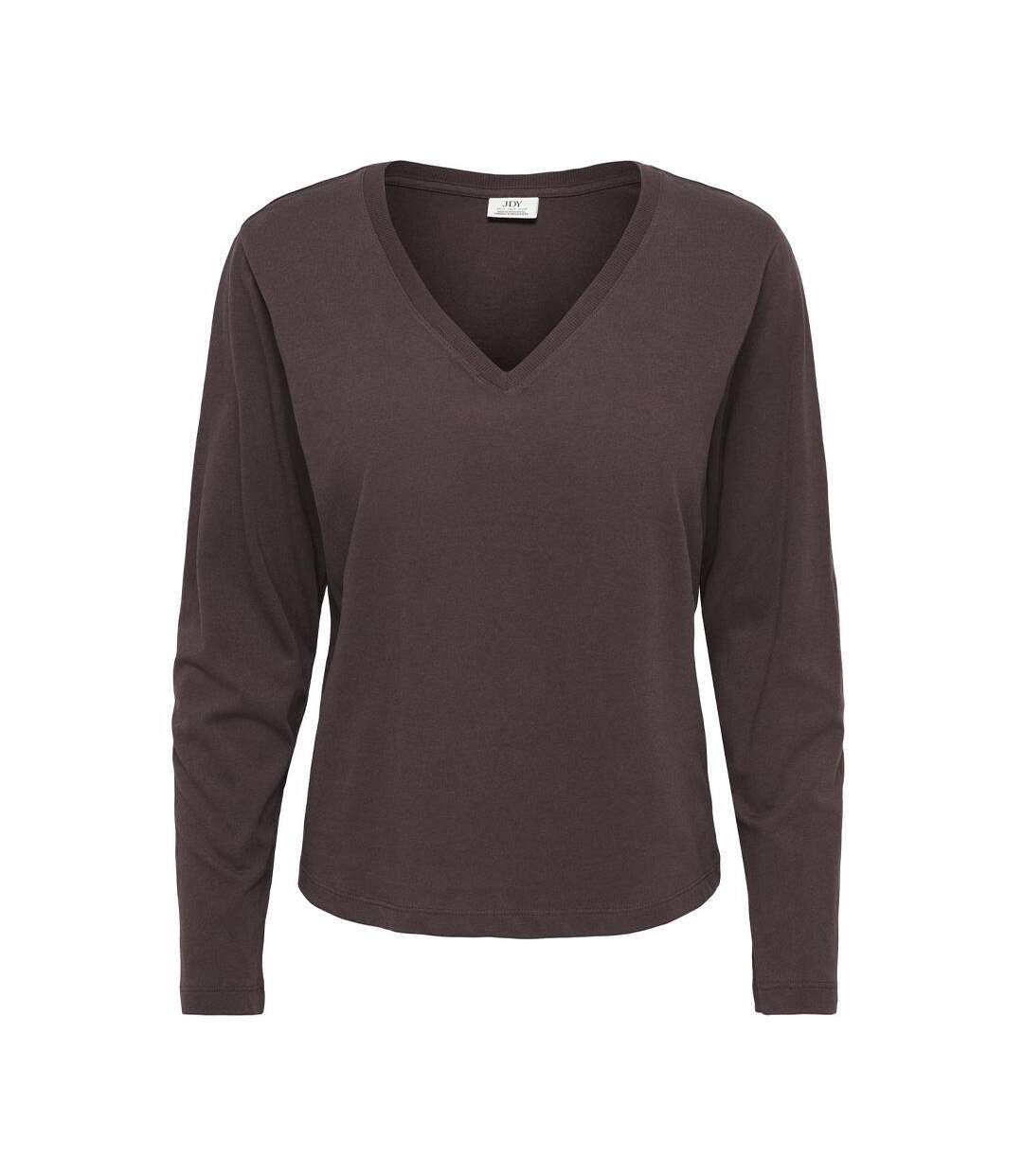 T-shirt manches longues marron femme jdy rex-1
