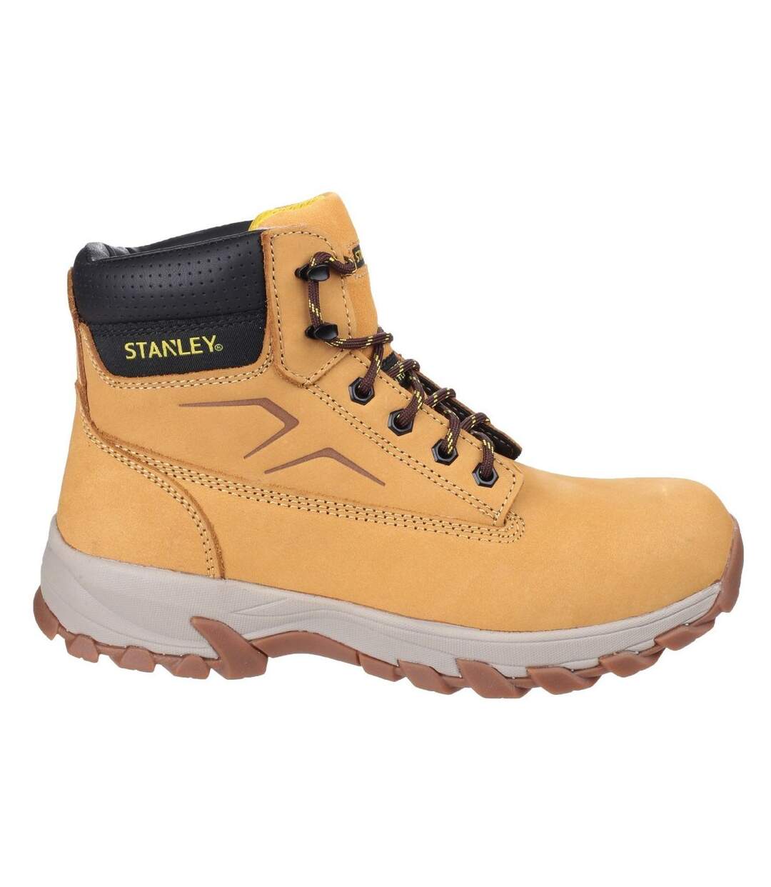 Mens tradesman lace up penetration resistant safety boots honey Stanley-3