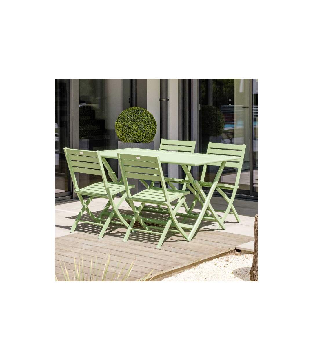 Chaise de Jardin Pliante Marius 82cm Vert Lagune-5