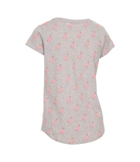 Womens Carolyn Short Sleeved Patterned T Shirt Grey Trespass