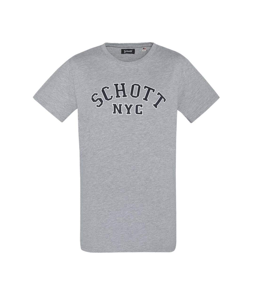 T-shirt Gris Homme Schott Crew - L