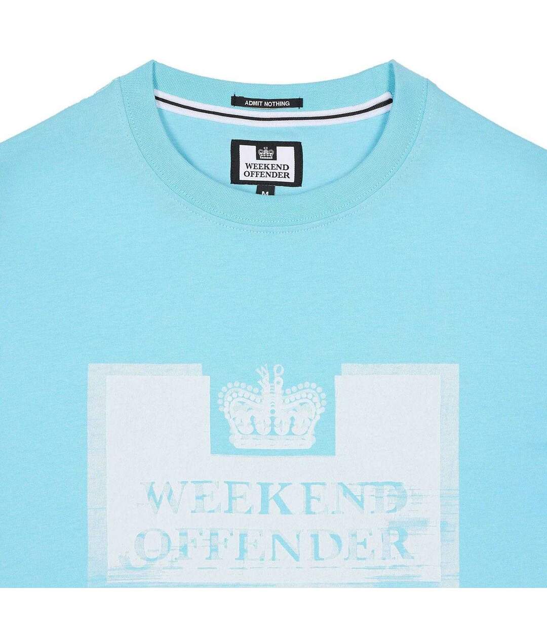 T-shirt Style Graphique Bonpensiero Homme Bleu Clair Weekend Offender-3