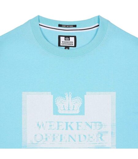 T-shirt Style Graphique Bonpensiero Homme Bleu Clair Weekend Offender