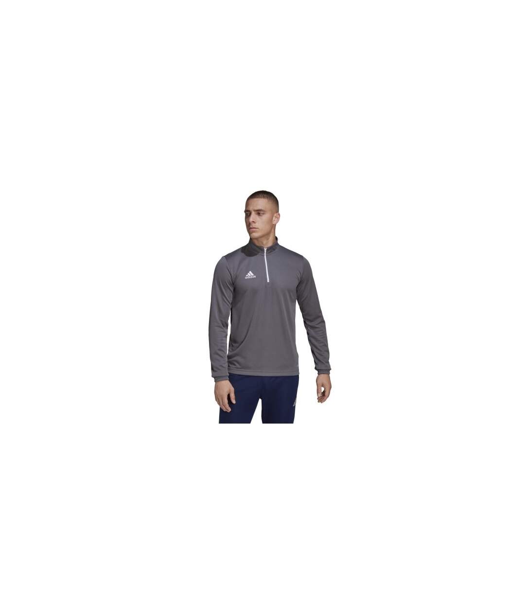 Mens Logo Polyester Track Top Grey Adidas-1