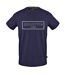 Unisex Adult Lettering Print Crew Neck T-shirt Navy Aquascutum-1