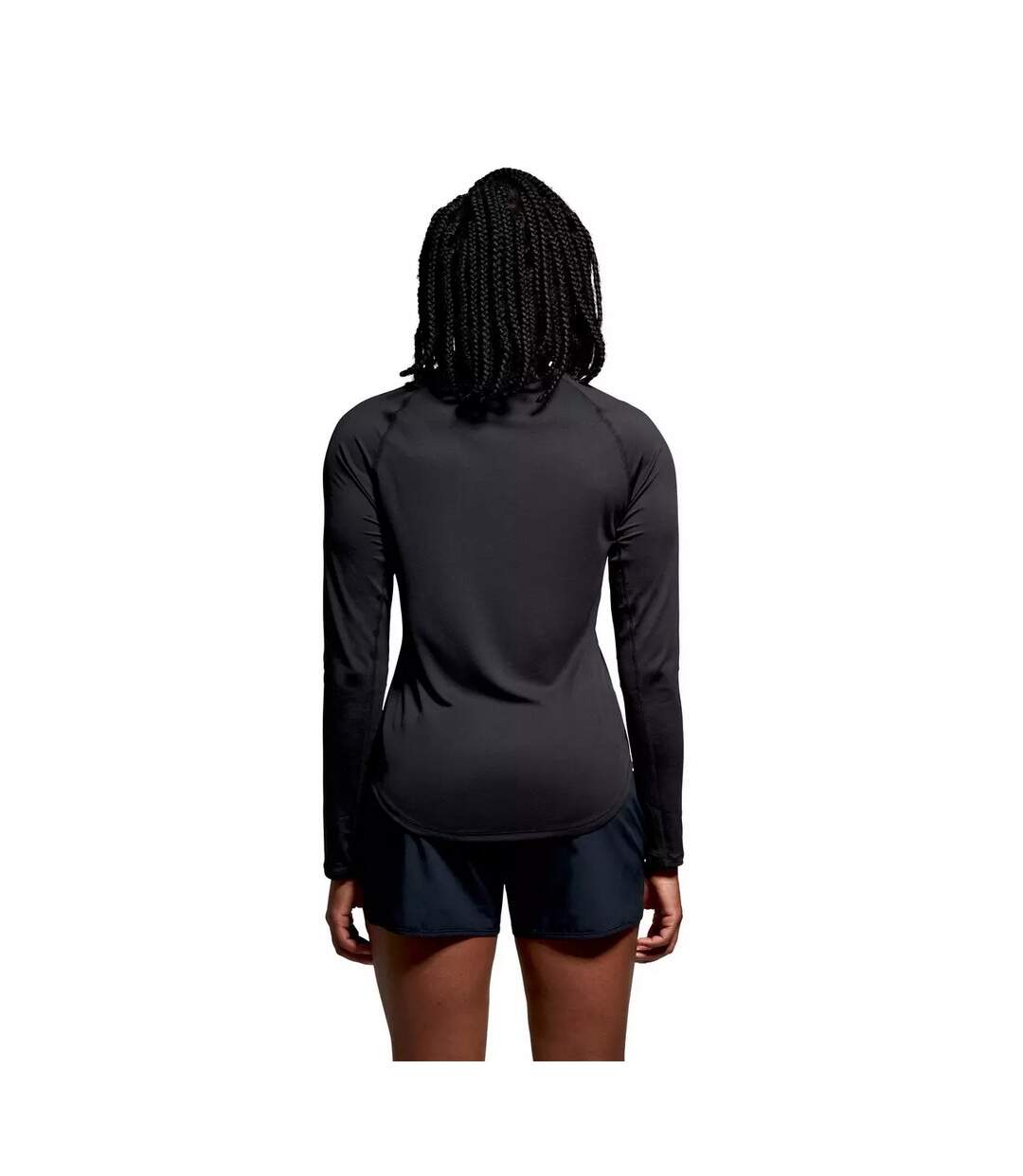 Womens/ladies Super Light Long-sleeved T-shirt Black Gunmetal Grey Canterbury-3