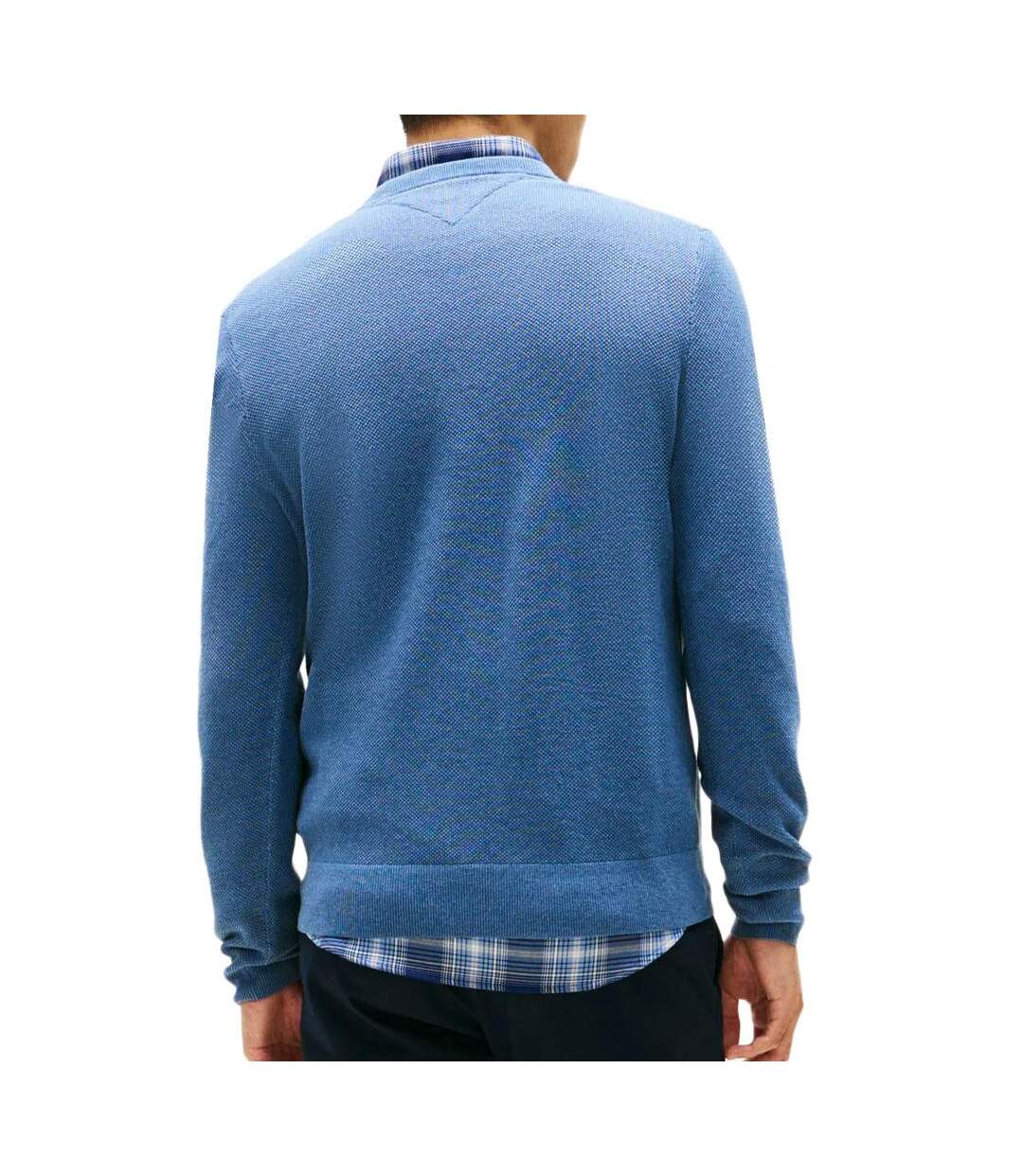 Pull bleu foncé homme tommy hilfiger structure-2