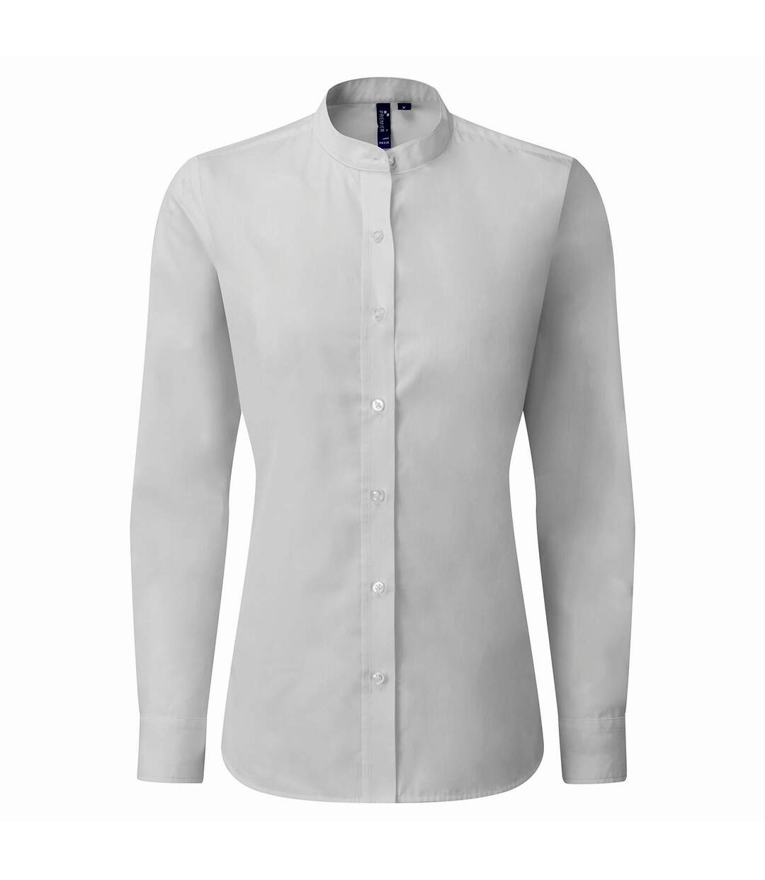 Premier Womens/Ladies Grandad Collar Formal Shirt (White)