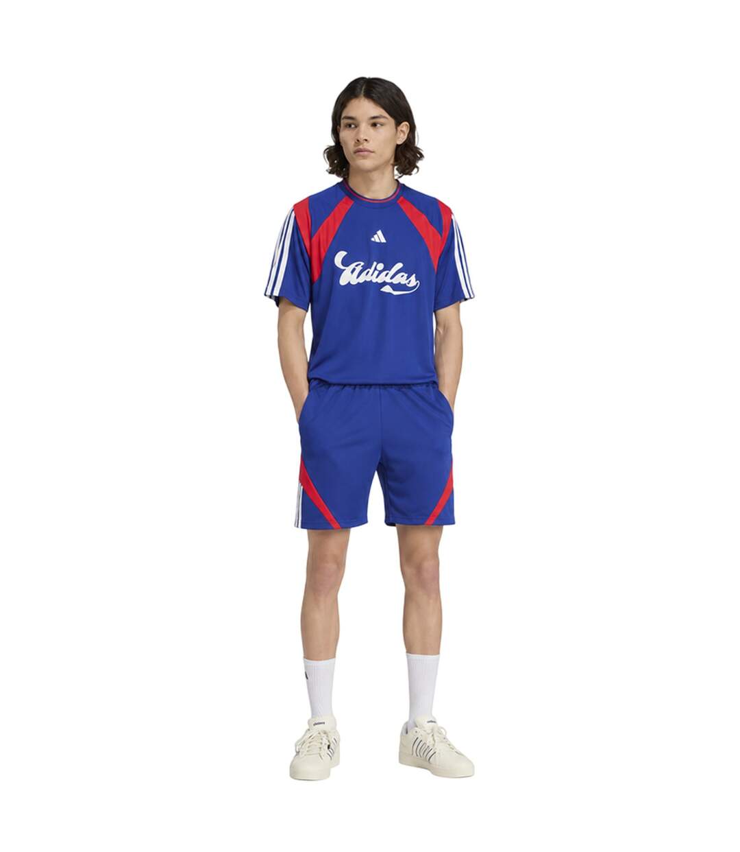Mens Hot Raglan T-shirt Blue Adidas-1