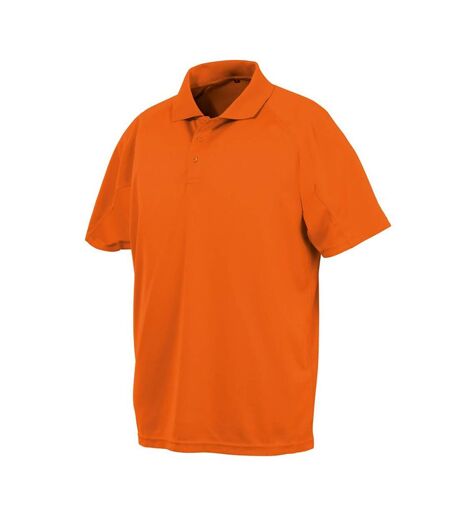 Spiro Impact Mens Performance Aircool Polo T-Shirt (Floro Orange)