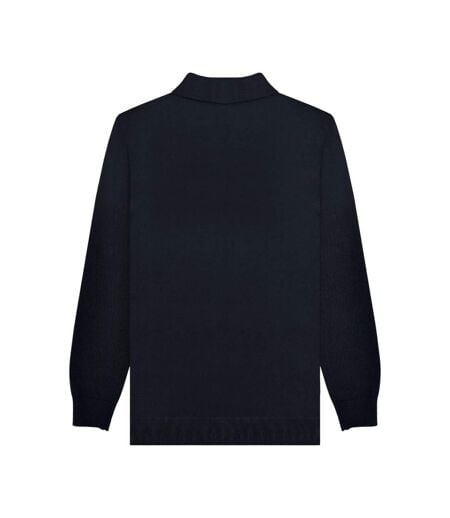Polo Manches Longues Motif Rétro Aw25 Homme Bleu Marine Gris Lambretta