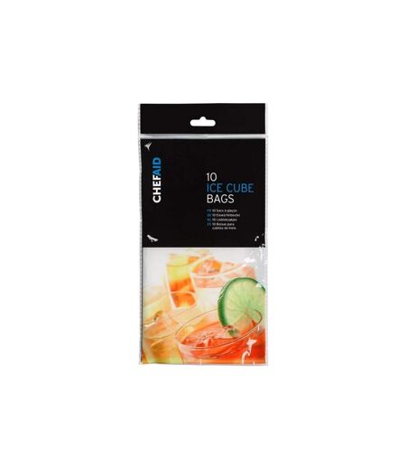 Chef Aid Ice Cube Bags (Pack of 10) (Clear) (One Size)