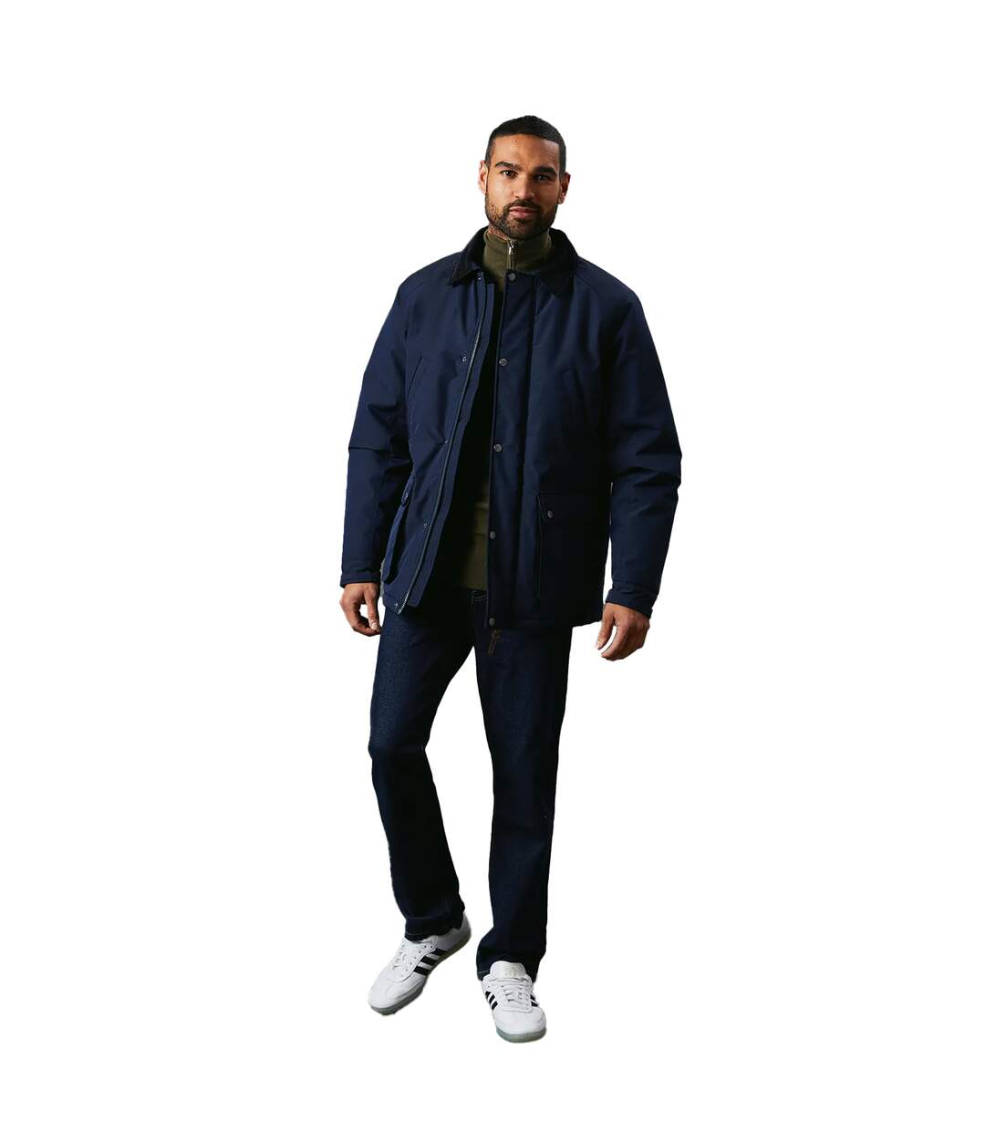 Mens walking padded jacket navy Maine